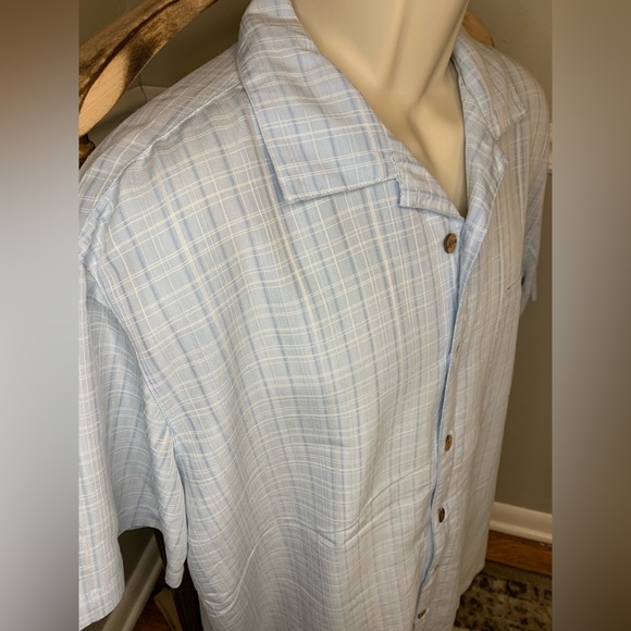 Mens Island Shores Baby Blue Plaid L - Picture 3 of 5